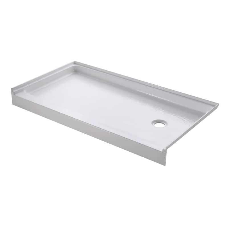 Kingston Brass Bonaire 60" x 32" Rectangular Shower Base with Single - White