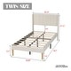 preview thumbnail 84 of 91, Caxkun Upholstered Platform Bed Frame with Wingback headboard