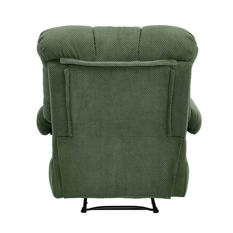 Recliner Chair, Overstuffed Armchair, Manual Recliner, Padded Footrest, Ergonomic Lounge Chair, Soft Fabric Recliner