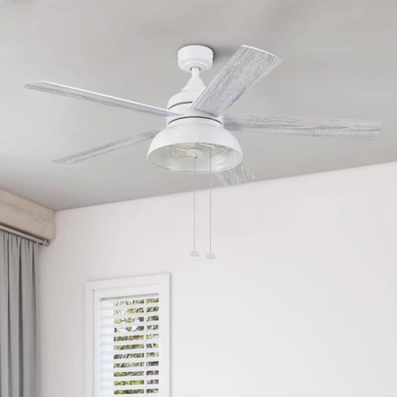 52" Prominence Home Brightondale Indoor/Outdoor Industrial Farmhouse Ceiling Fan, Damp Rated