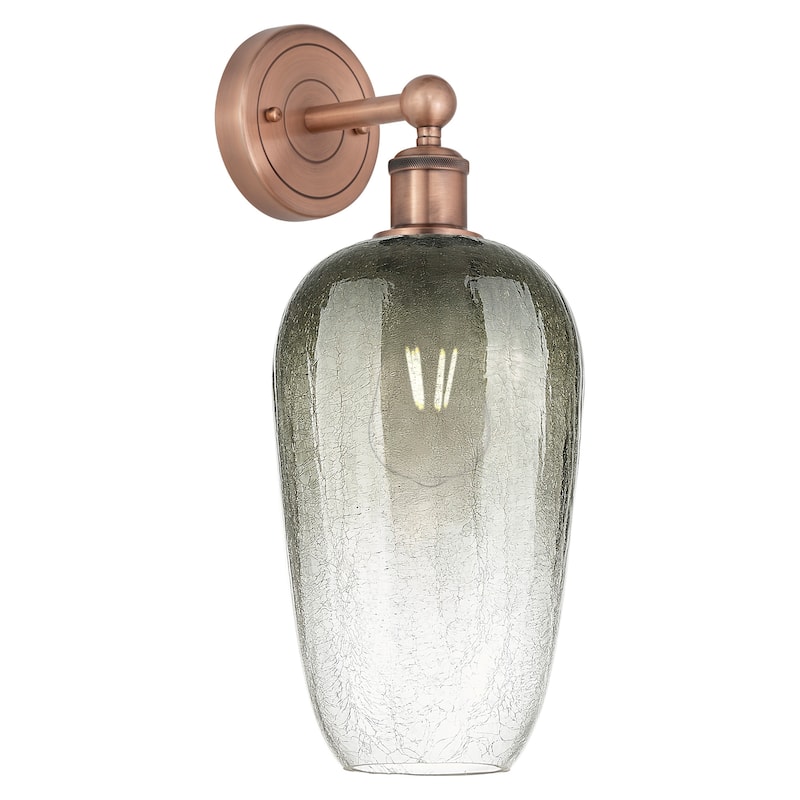 Innovations Lighting 616-1W-18-7 Brookhaven Flute Sconce Brookhaven - Antique Copper / Slate
