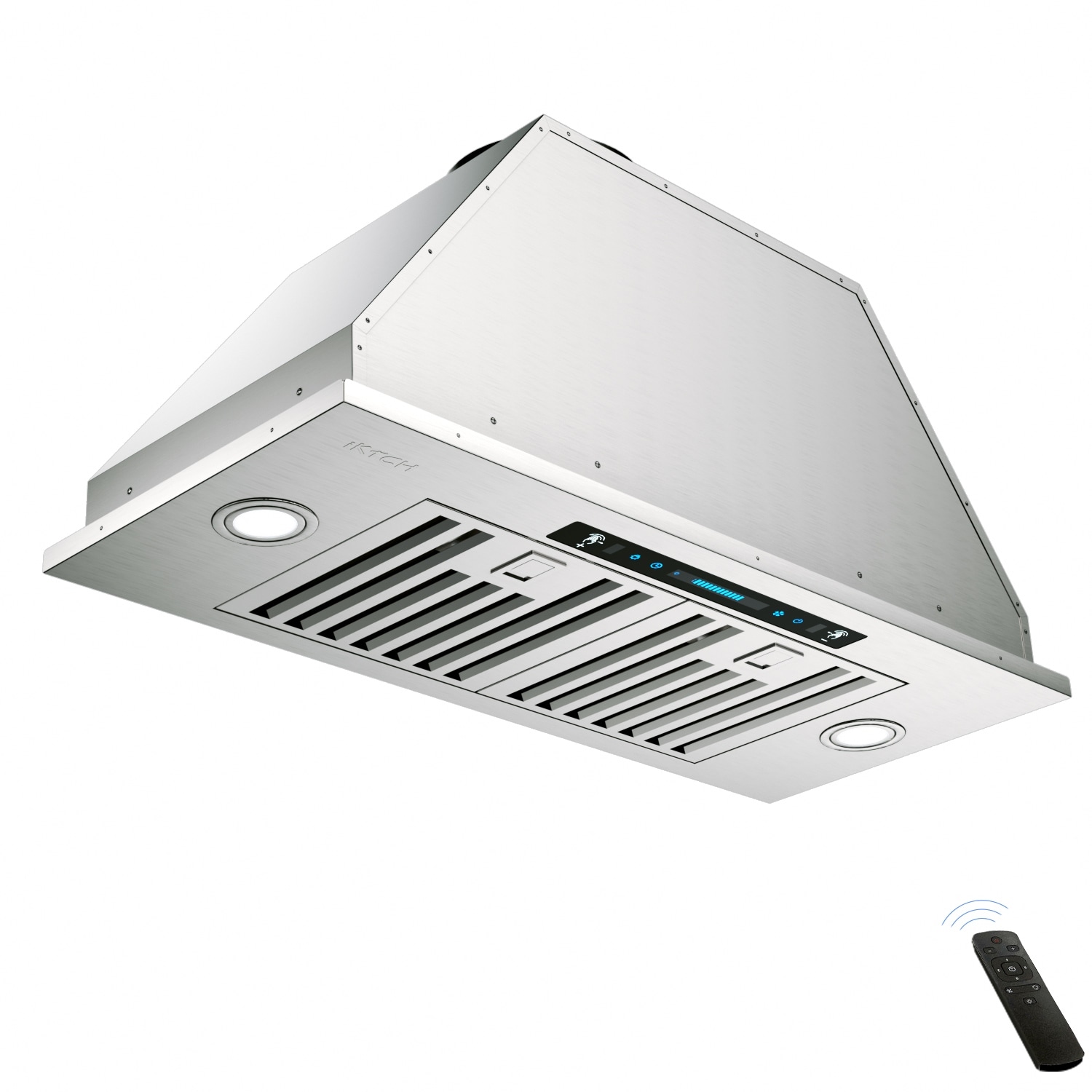 IKTCH 36 inch range hood Wall Mount 900 CFM Ducted/Ductless Convertible,  Kitchen Chimney Vent Stainless Steel with Gesture Sensing & Touch Control
