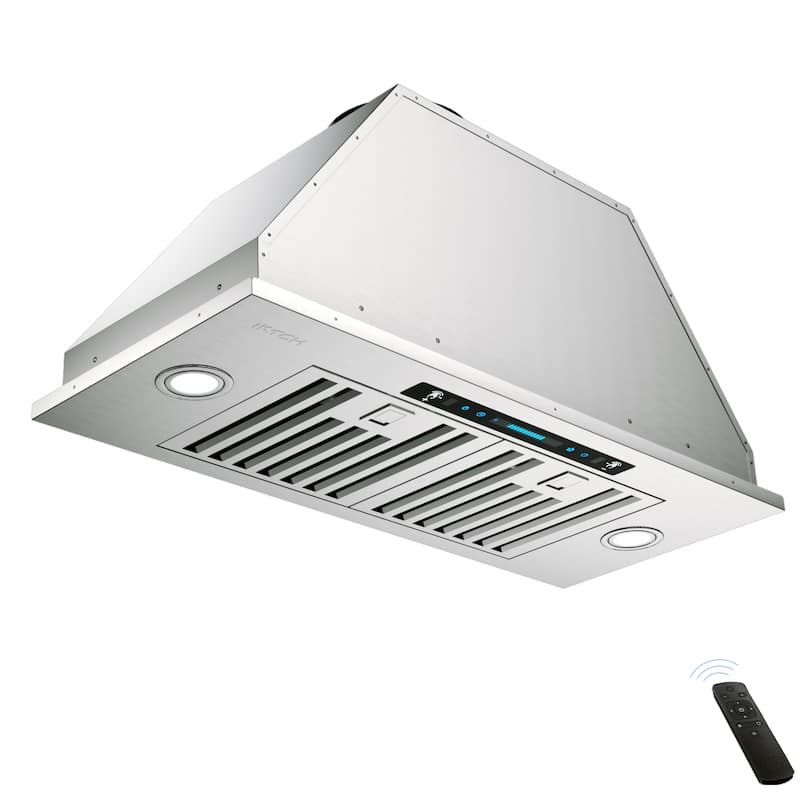 IKTCH 36inch Ducted Insert Range Hood, 900 CFM Stainless Steel Hood