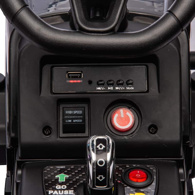 Ride on Tractor,Trailer,24VBattery Powered Electric Toy,200w*2motor 1.86-4.97MPH,Remote Control,3 speed adjustable,LED,safe belt