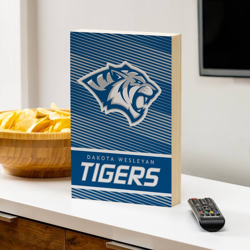 Dakota Wesleyan University Wooden Tabletop Mantel Shelf Sign - 8" x 12"