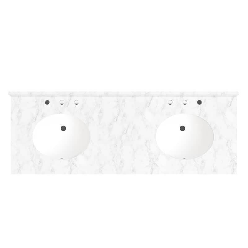 Bathroom Vanity with Marble Countertop without Mirror