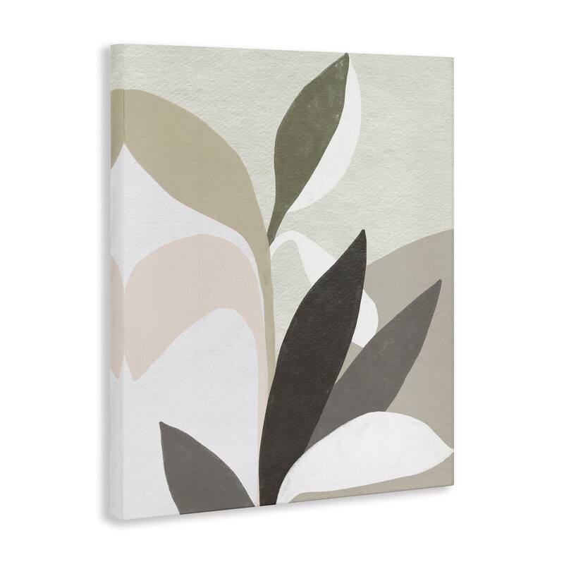 Stupell Organic Soft Leaf Shapes Canvas Wall Art Design By June Erica Vess