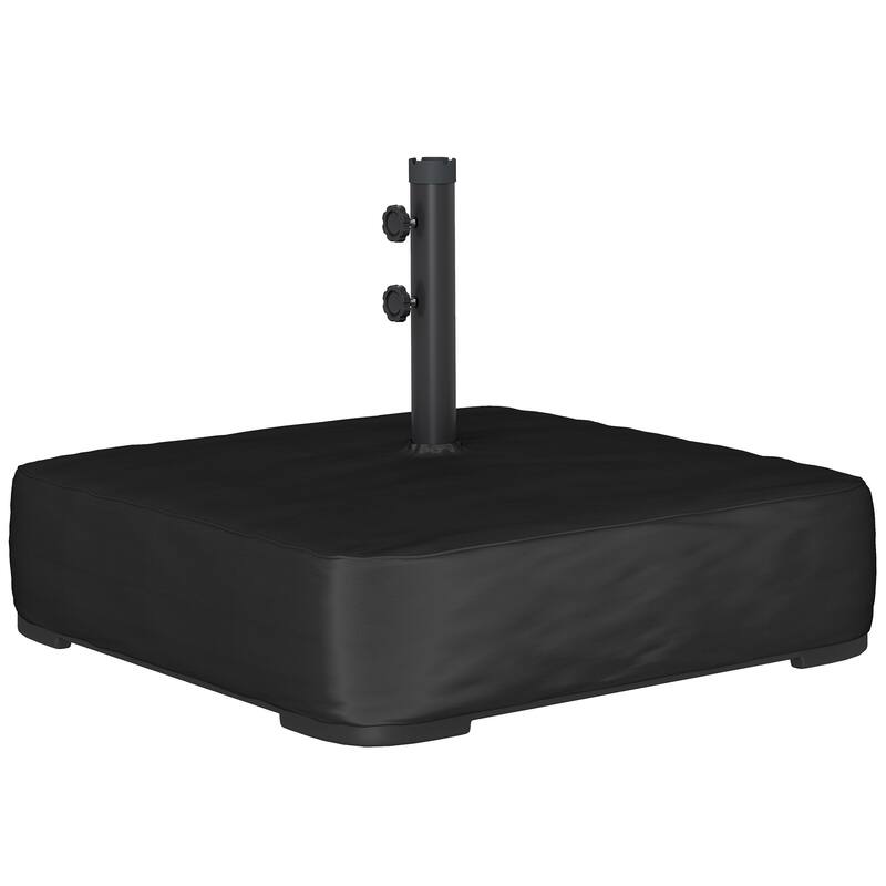 Outsunny Patio Umbrella Base, Heavy Duty Umbrella Base with Cover, 176 lbs Sand Filled for 1.9" Poles