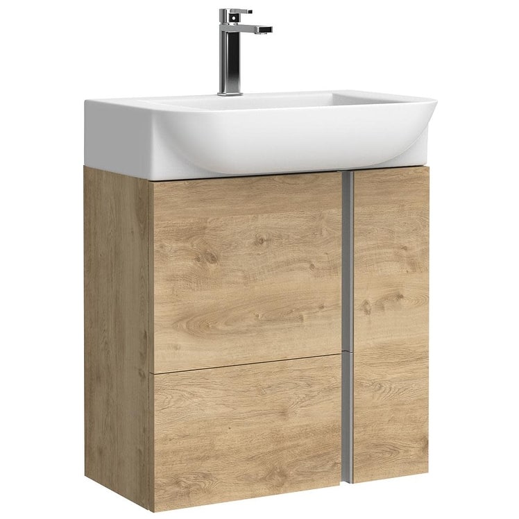 WS Bath Collections Camilia C55 Camilia 24" Wall Mounted Single Basin