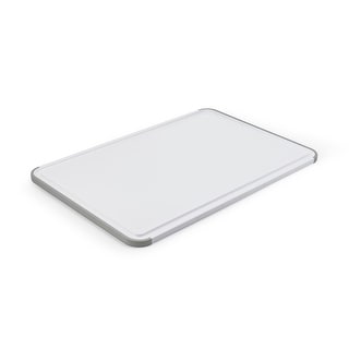 JoyJolt Plastic Cutting Board Set. Grey and Blue Cutting Boards for Kitchen Dishwasher Safe with Handle. Non Slip Large and Small Chopping Board Set