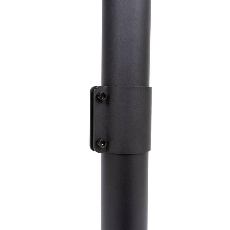 Black 53.15" Mobile TV Stand with Height adjustable Bracket, Tilt Function and 4 Heavy-duty 360掳Casters for 23-60 Inch TVs