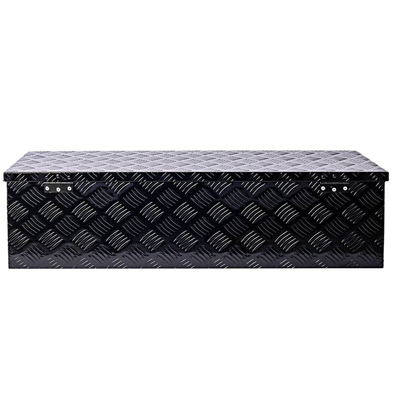 39 Inch Tool Box Aluminum 5 Bar Tread Pattern Trailer Pickup ATV Truck Underbody Bed Storage Toolboxes With Lock Keys