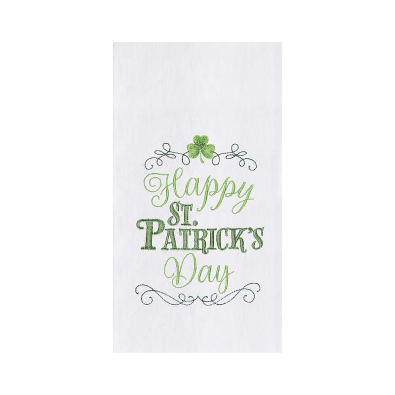 Happy St. Patrick's Day Flour Sack Kitchen Towel
