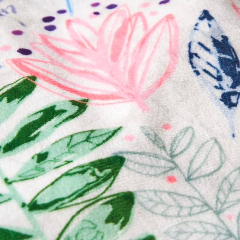3 Foot rounded Bean Bag, Leaf Print