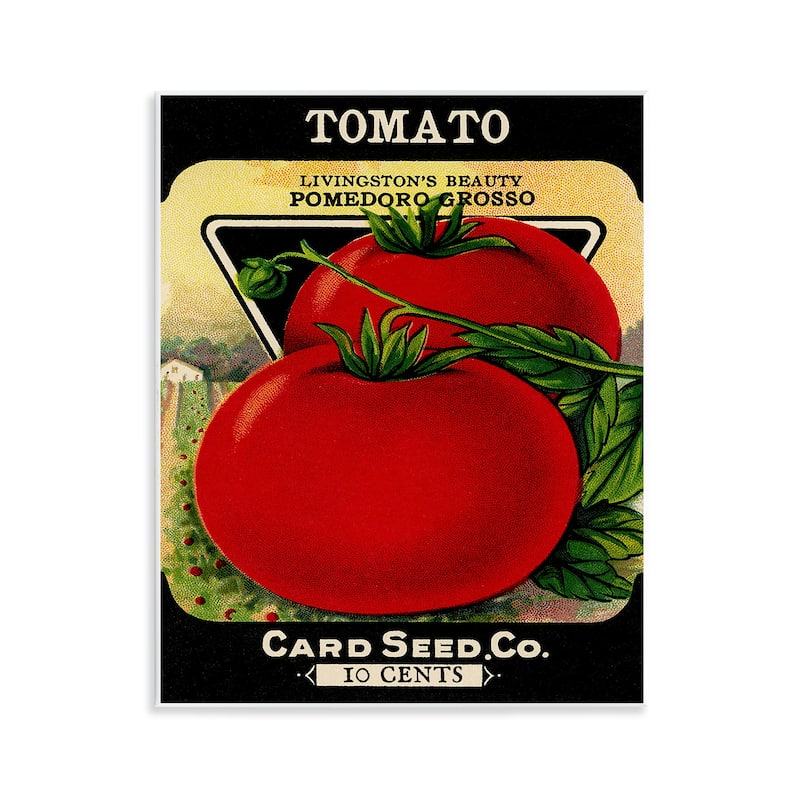 Stupell Vintage Garden Tomato Wall Plaque Art Design By Lil' Rue - 11 x 14