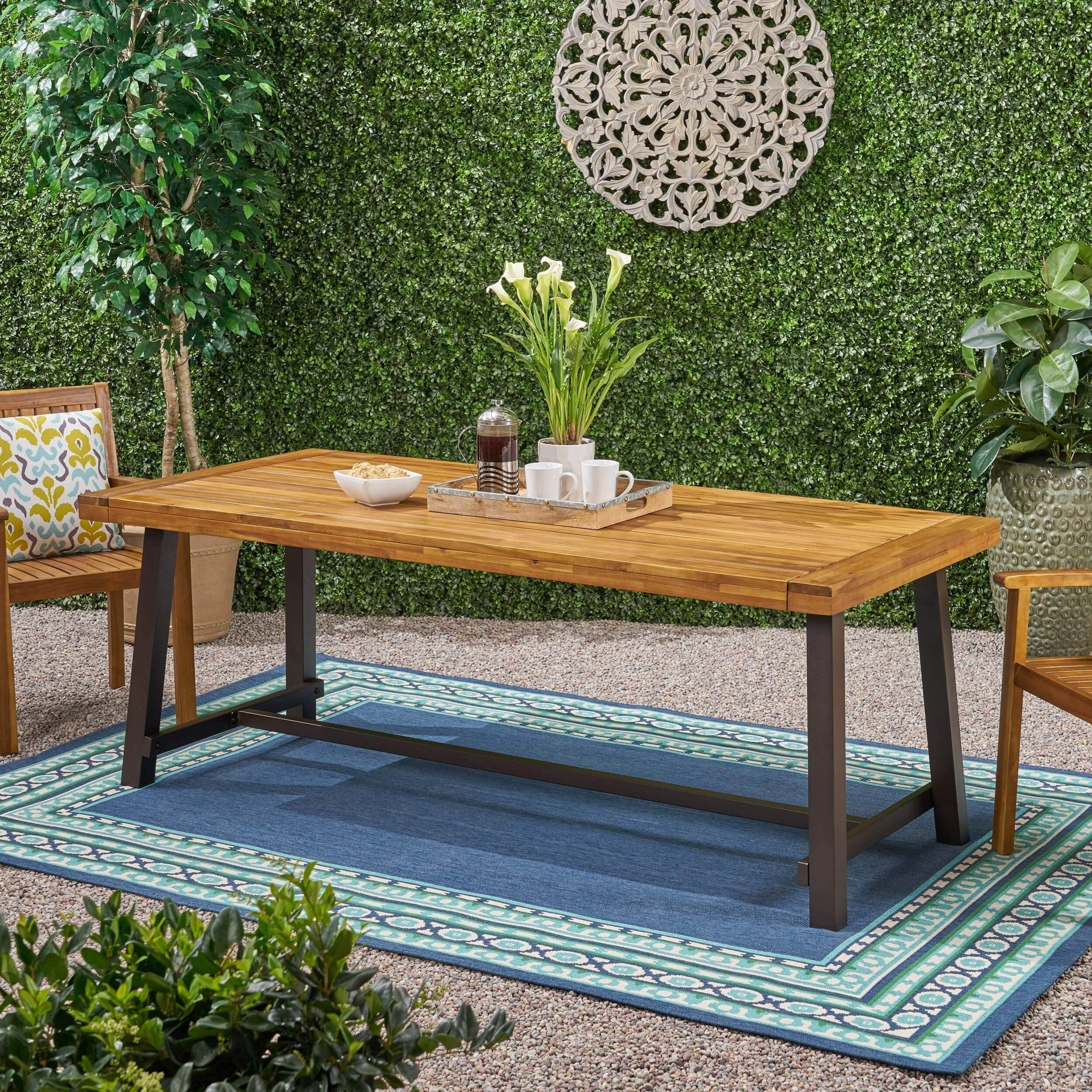 Option Teak with Rustic Metal Finish