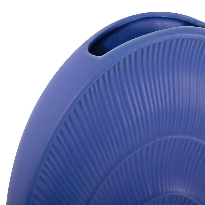 Allan Andrews Radiant Blue Ribbed Ceramic Vase Collection