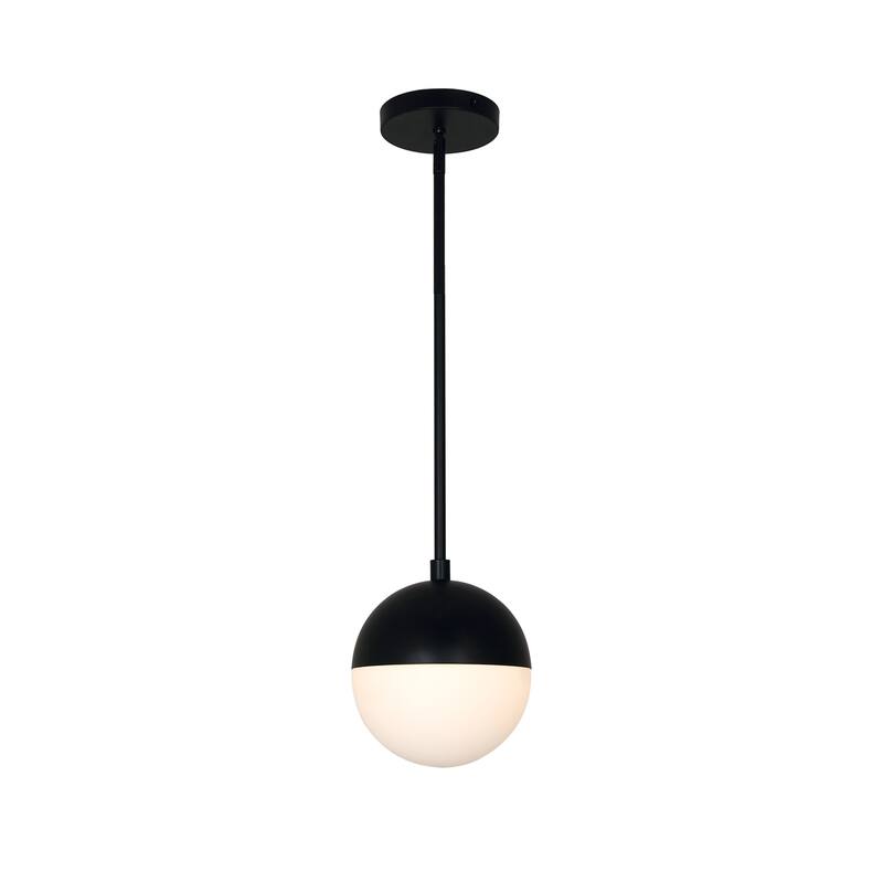 EVOLV Fusion Ion 7-inch Pendant with Opal Glass - Matte Black
