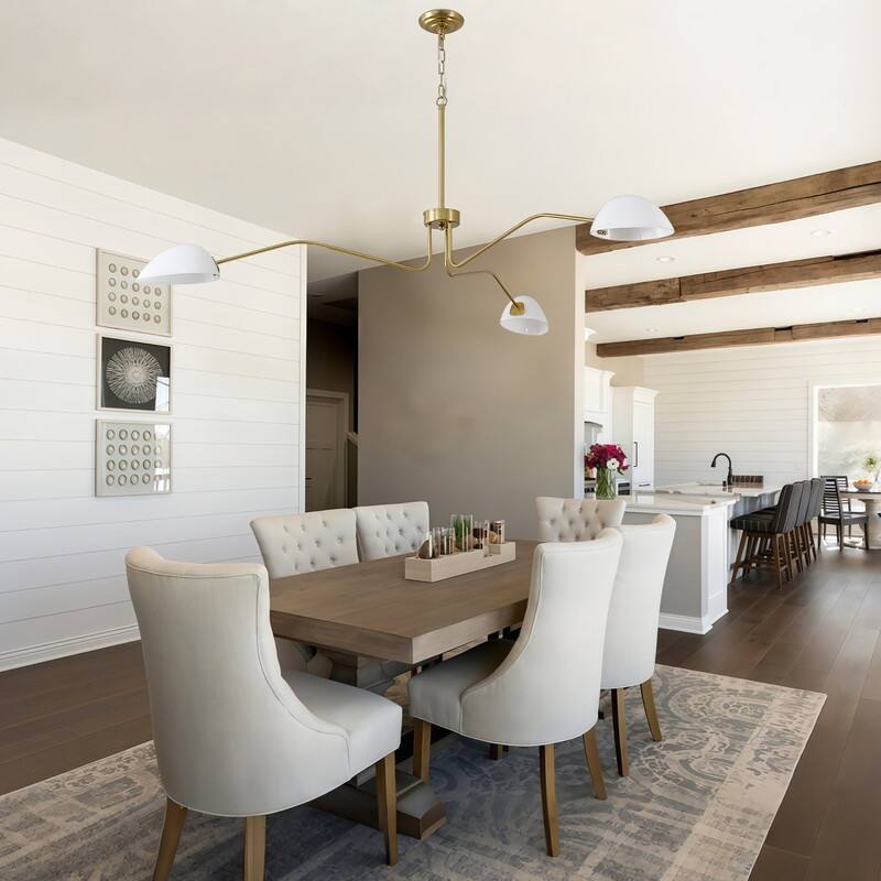 3 Arms Chandelier Mid Modern Chandelier Ceiling Light