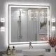 preview thumbnail 37 of 161, Large LED Bathroom mirror Tempered Glass Dimmable Anti-Fog Vanity Mirror 36x32