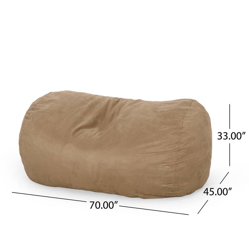 Asher Traditional 6.5-foot Suede Bean Bag Chair by Christopher Knight Home