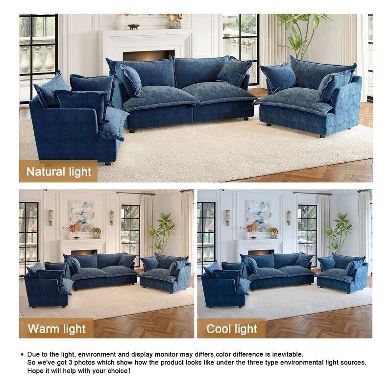 Cloud Chenille Upholstered Modular Sectional Sofa
