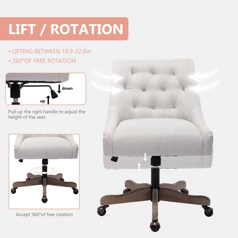 360 degree rotation and adjustable shell chair for living room
