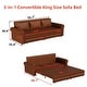 preview thumbnail 30 of 139, 93.7" Chesterfield King Pull Out Sofa Bed Sleeper Sofa with Nailhead Trim