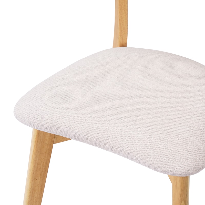 Chazz Mid-Century Modern Upholstered Rubberwood Dining Chairs (Set of 2/4) by Christopher Knight Home