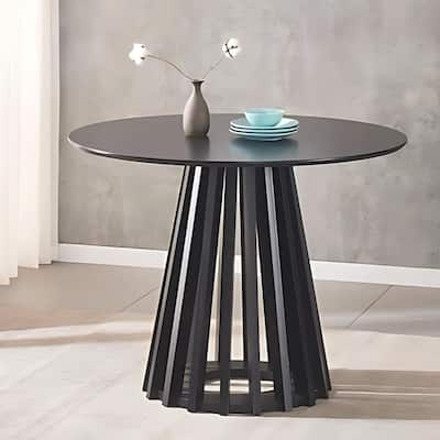Andre small 39" Black, Round Dining Table - N/A