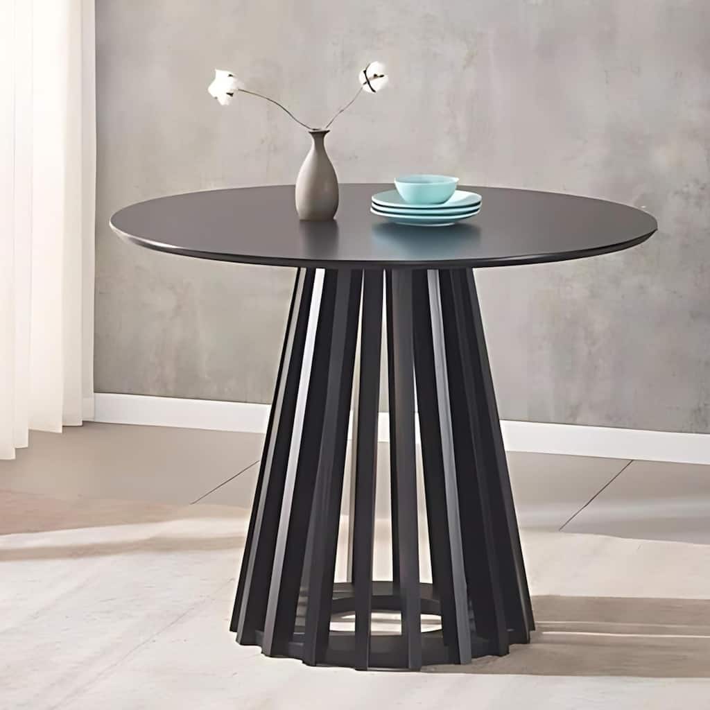 Andre small 39" Black, Round Dining Table - N/A