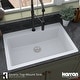 preview thumbnail 23 of 57, Karran QT-812 Top Mount 33 in. Large Single Bowl Quartz Kitchen Sink Kit