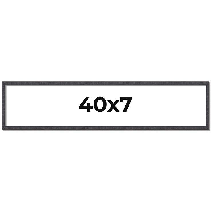 40x7 Frame Brown Solid Wood Picture Frame - Complete Modern Photo