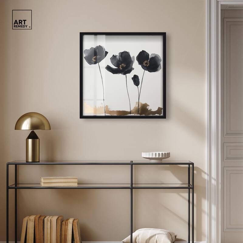 Nocturnal Flowers I Shadowbox by Art Remedy