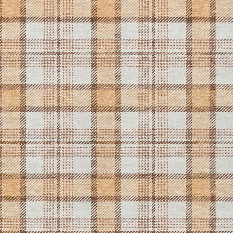 HomeRoots Plaid Transitional Rectangle Outdoor Rug