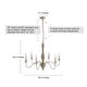 preview thumbnail 8 of 9, Azizon French Country 6-Light Rustic Wood Chandelier Modern Farmhouse Hanging Lights - L29.5 XW 29.5 XH 24.4
