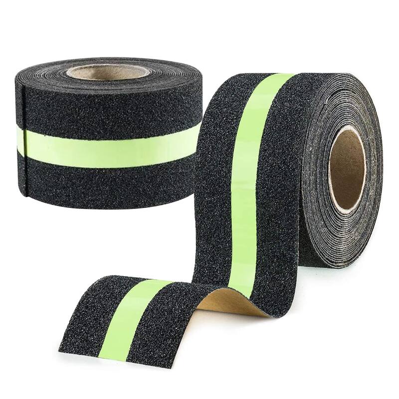 Non-Slip Glow In The Dark Tape - Heavy Duty Grip Tape For Stairs - Waterproof Safety Anti Slip Tape For Staircase, Dark Areas