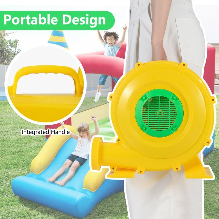 480W Bounce House Blower with Handle and Ground Stakes