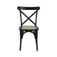 preview thumbnail 30 of 38, Colmar Classic Traditional X-Back Wood Rattan Dining Chair, Natural (Set of 2) by JONATHAN Y Black