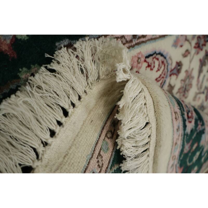 Hand Knotted Oriental 100% Wool Carpet Traditional All-Over Beige & Ivories Kashan Area Rug - 5' 1'' X 3' 0''