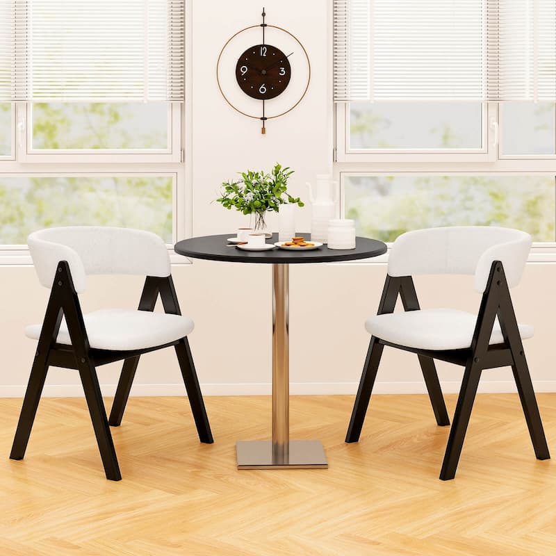 Costway Dining Chairs Set of 2/4 Mid-Century Upholstered Kitchen - See Details