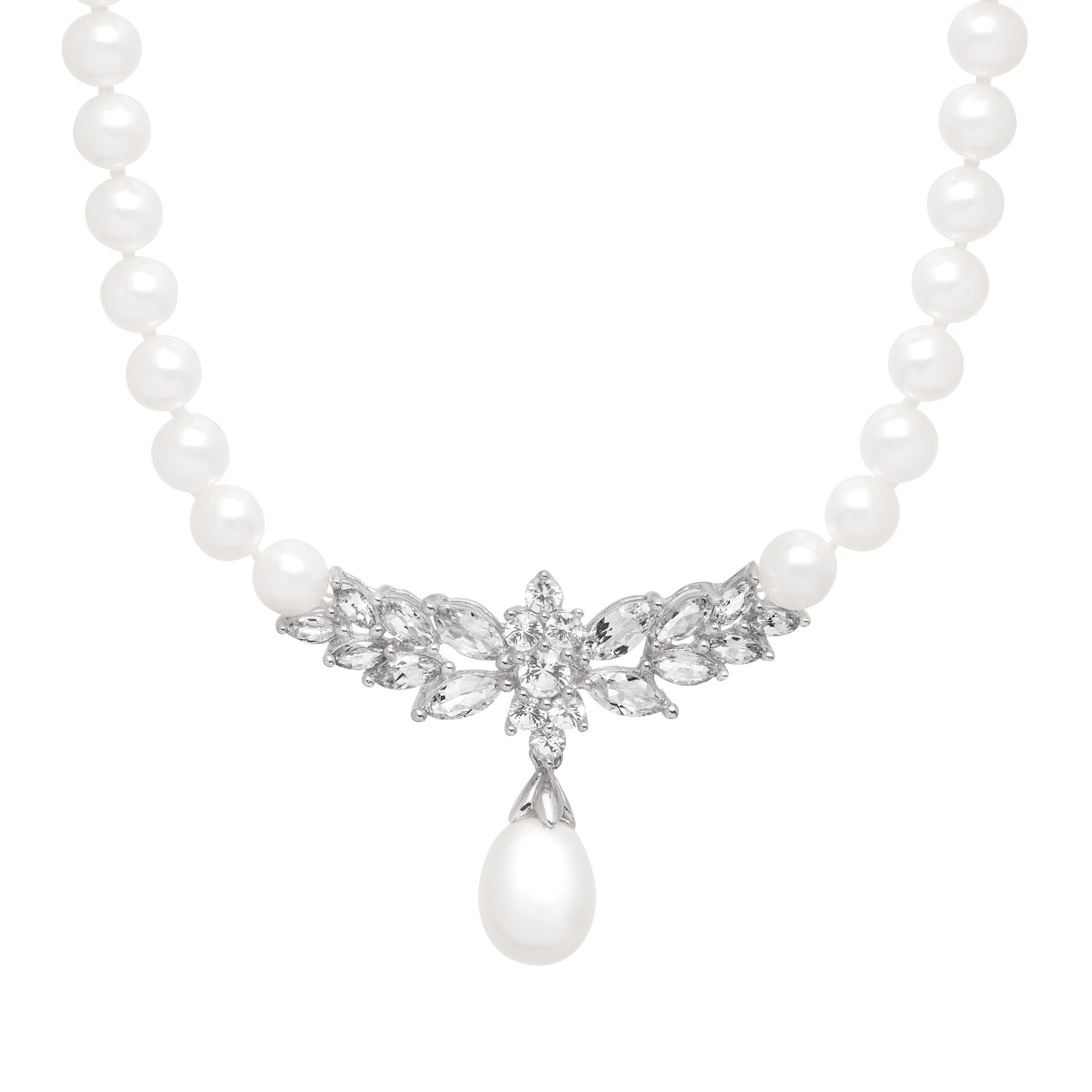 3 pearl drop necklace