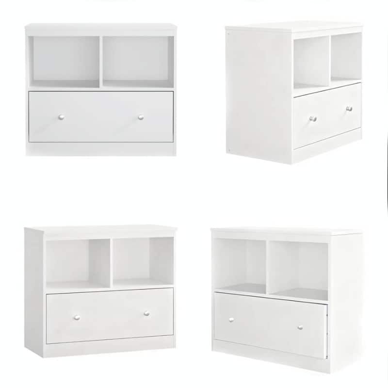 Kids Toy Storage Organizer with Large Drawer - Low Bookshelf for Children