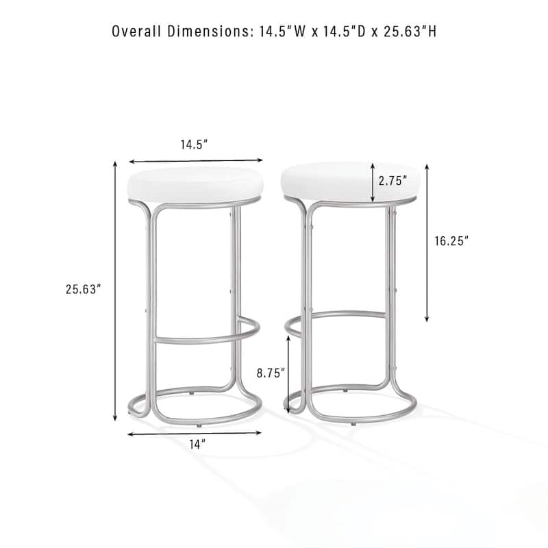 Crosley Carson 2-Piece Counter Height Bar Stool Set
