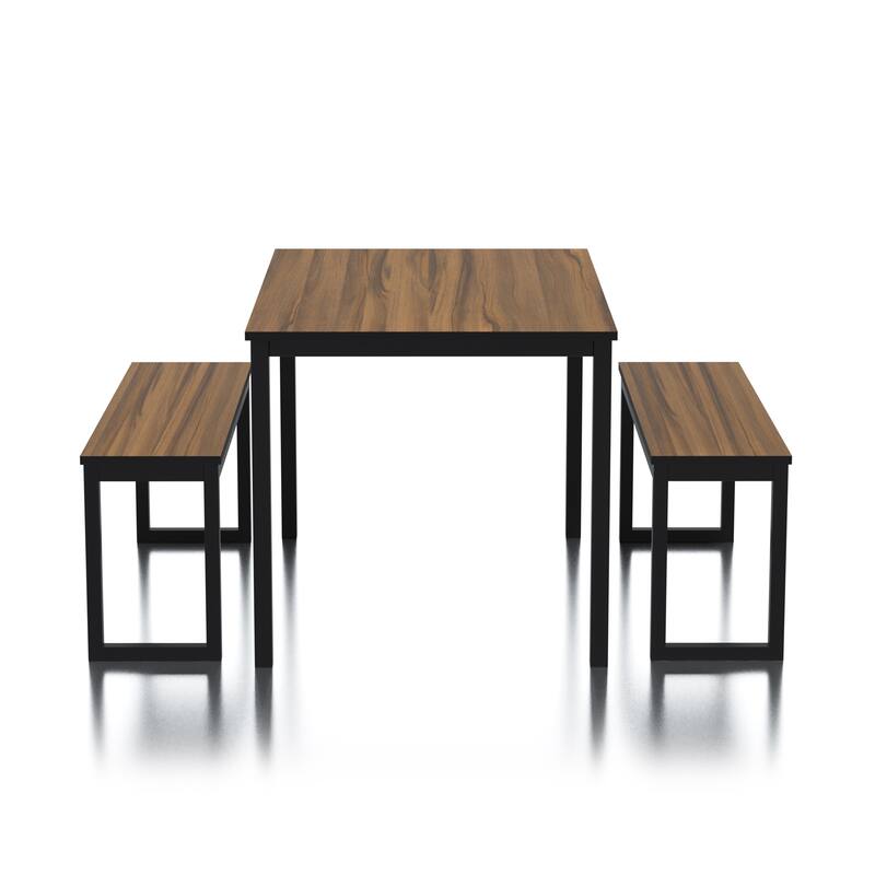 Rhese Transitional Metal 3-Piece Dining Table Sets by Furniture of America