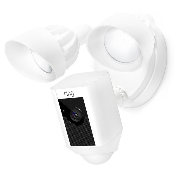 Ring 8SF1P7-WEN0 Motion-Activated HD Security Camera With Floodlight - White