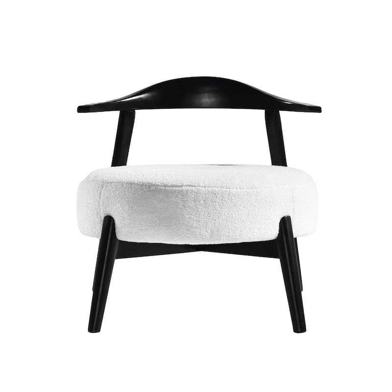 Ipomoea Indoor Boucle Accent Chair With Camel Back by Christopher Knight Home