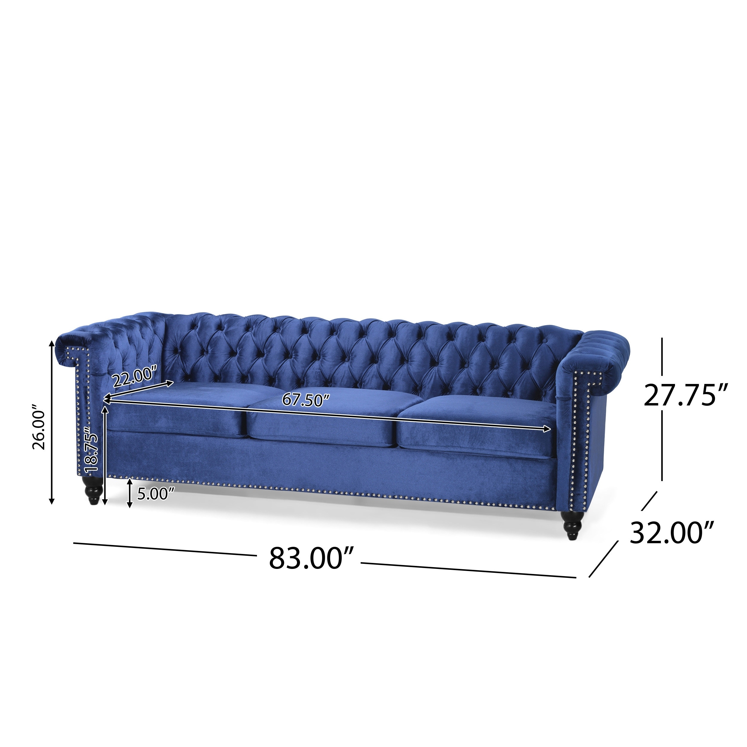 Parkhurst tufted chesterfield shop sofa