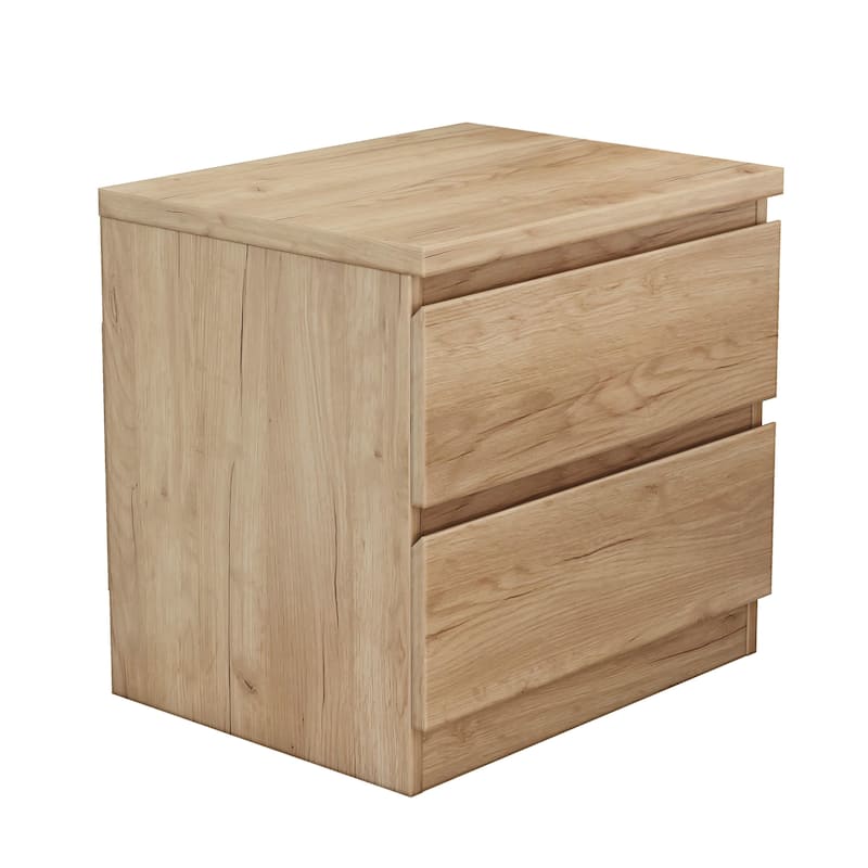 19.7"Nightstand with 2 Drawers, Beside Table with Drawers Handle Free Design,Thickened Top Plate, for Bedroom,Living Room