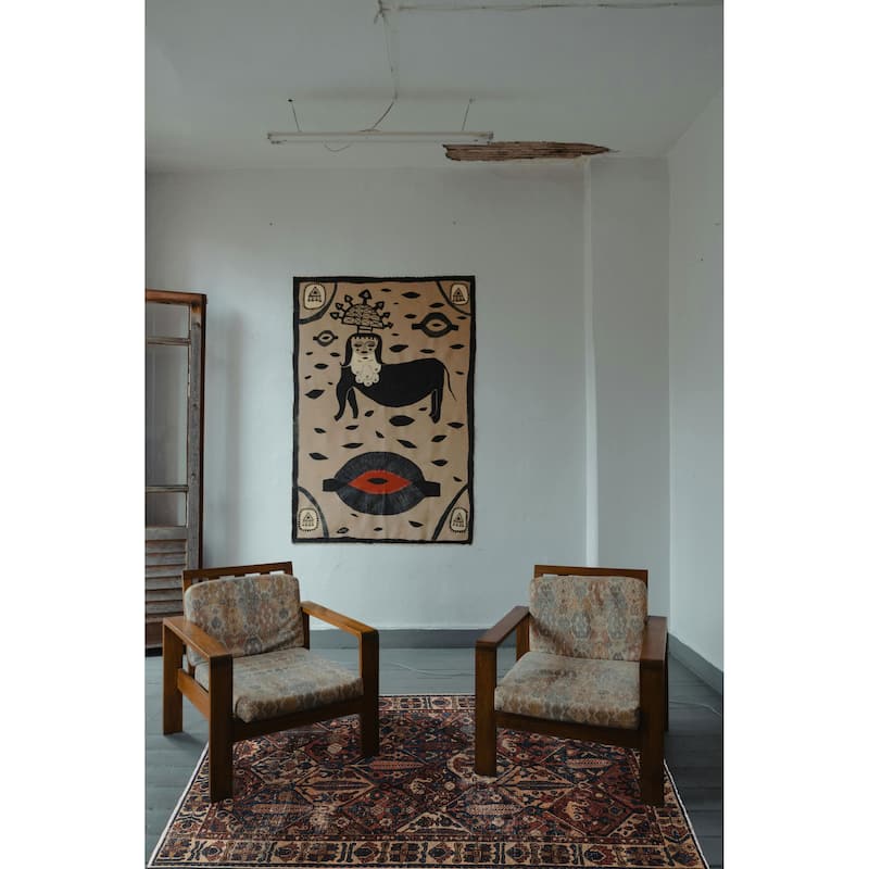 ECARPETGALLERY Hand-knotted Kayseri Vintage Red Wool Rug - 4'7 x 6'4